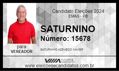 Candidato SATURNINO 2024 - EMAS - Eleições