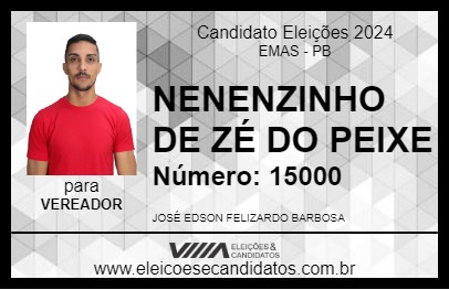 Candidato NENENZINHO DE ZÉ DO PEIXE 2024 - EMAS - Eleições