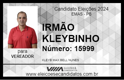 Candidato IRMÃO KLEYBINHO 2024 - EMAS - Eleições