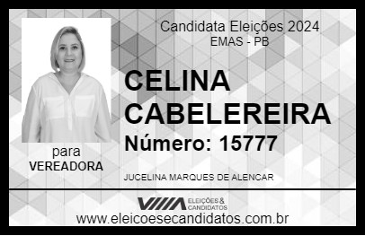 Candidato CELINA CABELEREIRA 2024 - EMAS - Eleições