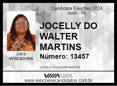 Candidato JOCELLY DO WALTER MARTINS  2024 - MARI - Eleições