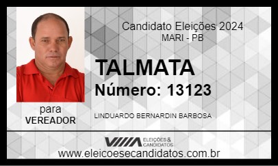 Candidato TALMATA 2024 - MARI - Eleições