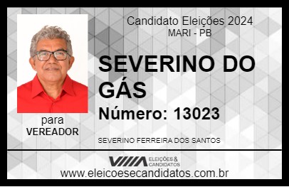 Candidato SEVERINO DO GÁS 2024 - MARI - Eleições