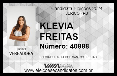 Candidato KLEVIA FREITAS 2024 - JERICÓ - Eleições