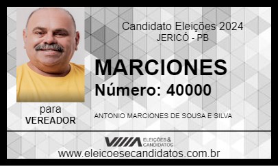 Candidato MARCIONES 2024 - JERICÓ - Eleições