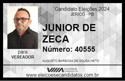 Candidato JUNIOR DE ZECA 2024 - JERICÓ - Eleições