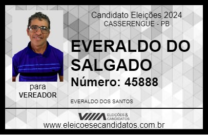 Candidato EVERALDO DO SALGADO 2024 - CASSERENGUE - Eleições