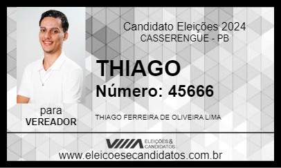 Candidato THIAGO 2024 - CASSERENGUE - Eleições