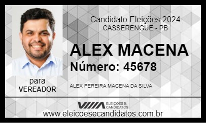 Candidato ALEX MACENA 2024 - CASSERENGUE - Eleições