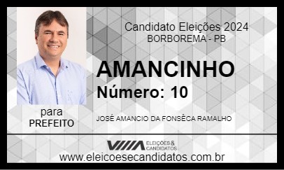 Candidato AMANCINHO 2024 - BORBOREMA - Eleições