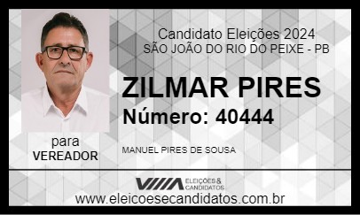 Candidato ZILMAR PIRES 2024 - SÃO JOÃO DO RIO DO PEIXE - Eleições