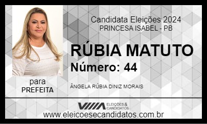 Candidato RÚBIA MATUTO 2024 - PRINCESA ISABEL - Eleições