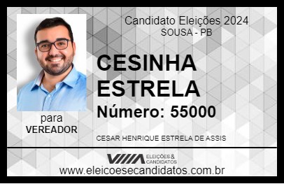 Candidato CESINHA ESTRELA 2024 - SOUSA - Eleições