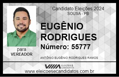 Candidato EUGÊNIO RODRIGUES 2024 - SOUSA - Eleições