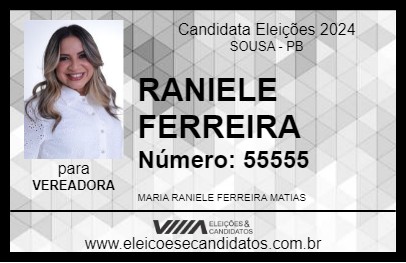 Candidato RANIELE FERREIRA 2024 - SOUSA - Eleições