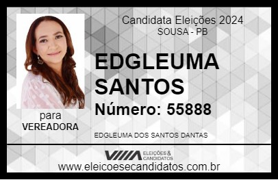 Candidato EDGLEUMA SANTOS 2024 - SOUSA - Eleições