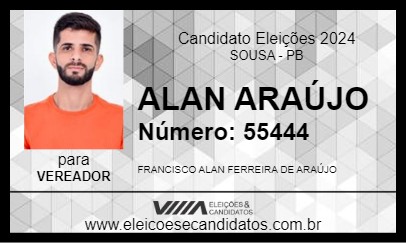 Candidato ALAN ARAÚJO 2024 - SOUSA - Eleições