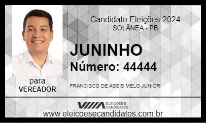 Candidato JUNINHO 2024 - SOLÂNEA - Eleições