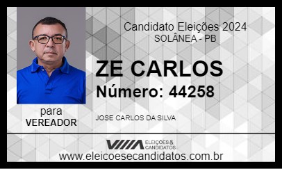 Candidato ZE CARLOS  2024 - SOLÂNEA - Eleições