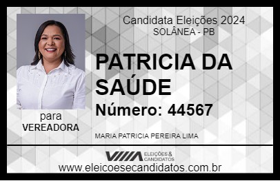 Candidato PATRICIA DA SAÚDE 2024 - SOLÂNEA - Eleições