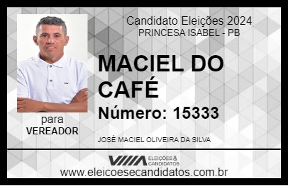 Candidato MACIEL DO CAFÉ 2024 - PRINCESA ISABEL - Eleições