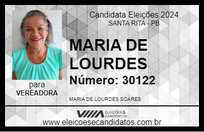 Candidato MARIA DE LOURDES 2024 - SANTA RITA - Eleições