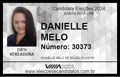 Candidato DANIELLE MELO 2024 - SANTA RITA - Eleições