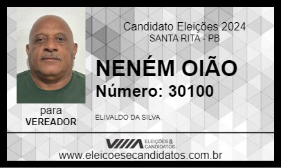 Candidato NENÉM OIÃO 2024 - SANTA RITA - Eleições