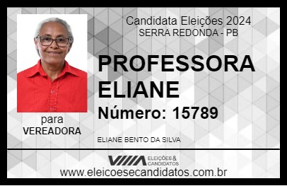 Candidato PROFESSORA ELIANE 2024 - SERRA REDONDA - Eleições