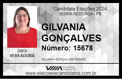 Candidato GILVANIA GONÇALVES 2024 - SERRA REDONDA - Eleições