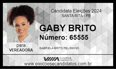 Candidato GABY BRITO 2024 - SANTA RITA - Eleições