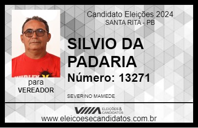 Candidato SILVIO DA PADARIA 2024 - SANTA RITA - Eleições