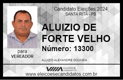 Candidato ALUIZIO DE FORTE VELHO 2024 - SANTA RITA - Eleições