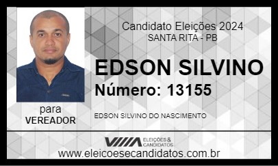 Candidato EDSON SILVINO  2024 - SANTA RITA - Eleições