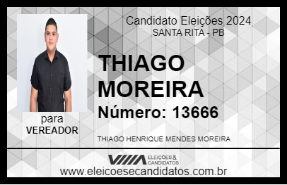 Candidato THIAGO MOREIRA 2024 - SANTA RITA - Eleições