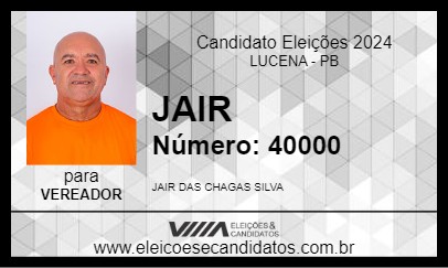 Candidato JAIR 2024 - LUCENA - Eleições