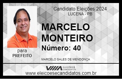 Candidato MARCELO MONTEIRO 2024 - LUCENA - Eleições