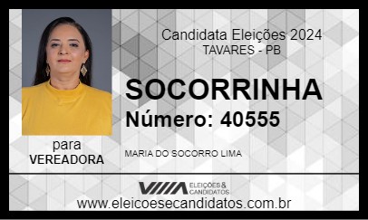 Candidato SOCORRINHA 2024 - TAVARES - Eleições