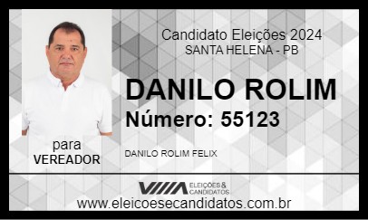 Candidato DANILO ROLIM 2024 - SANTA HELENA - Eleições