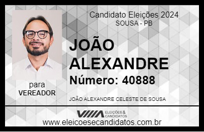 Candidato JOÃO ALEXANDRE 2024 - SOUSA - Eleições