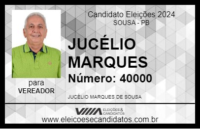 Candidato JUCÉLIO MARQUES 2024 - SOUSA - Eleições