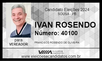 Candidato IVAN ROSENDO 2024 - SOUSA - Eleições