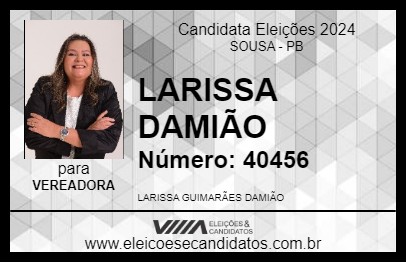 Candidato LARISSA DAMIÃO 2024 - SOUSA - Eleições