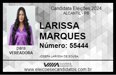 Candidato LARISSA MARQUES 2024 - ALCANTIL - Eleições