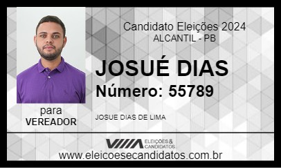 Candidato JOSUÉ DIAS 2024 - ALCANTIL - Eleições