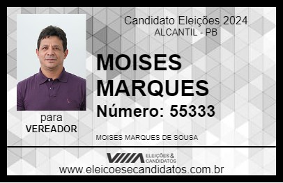 Candidato MOISES MARQUES 2024 - ALCANTIL - Eleições