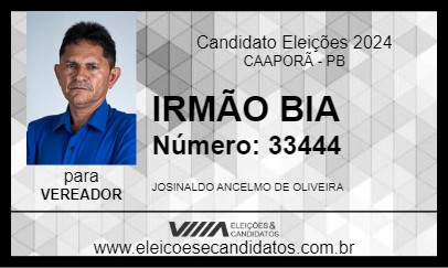 Candidato IRMÃO BIA 2024 - CAAPORÃ - Eleições