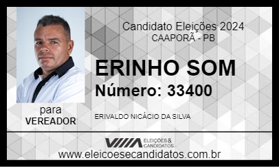 Candidato ERINHO SOM 2024 - CAAPORÃ - Eleições