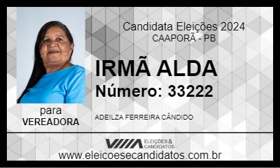 Candidato IRMÃ ALDA 2024 - CAAPORÃ - Eleições