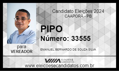 Candidato PIPO 2024 - CAAPORÃ - Eleições